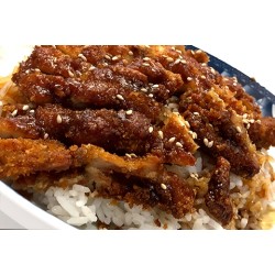 Pollo frito con Arroz y salsa TERIYAKI