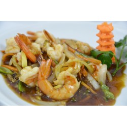 Gambas con salsa Mi Chef