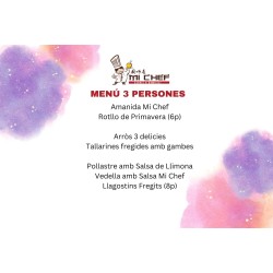 MENÚ 3 PERSONAS