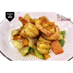 Gambas con curry y 5 especias
