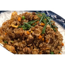 Arroz con pato pekin y salsa soja